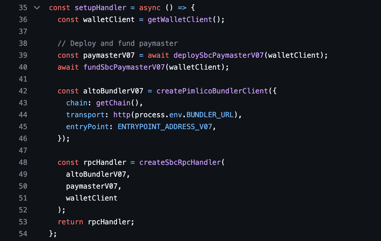 RPC routes and paymaster deploy/fund setup in paymaster-service