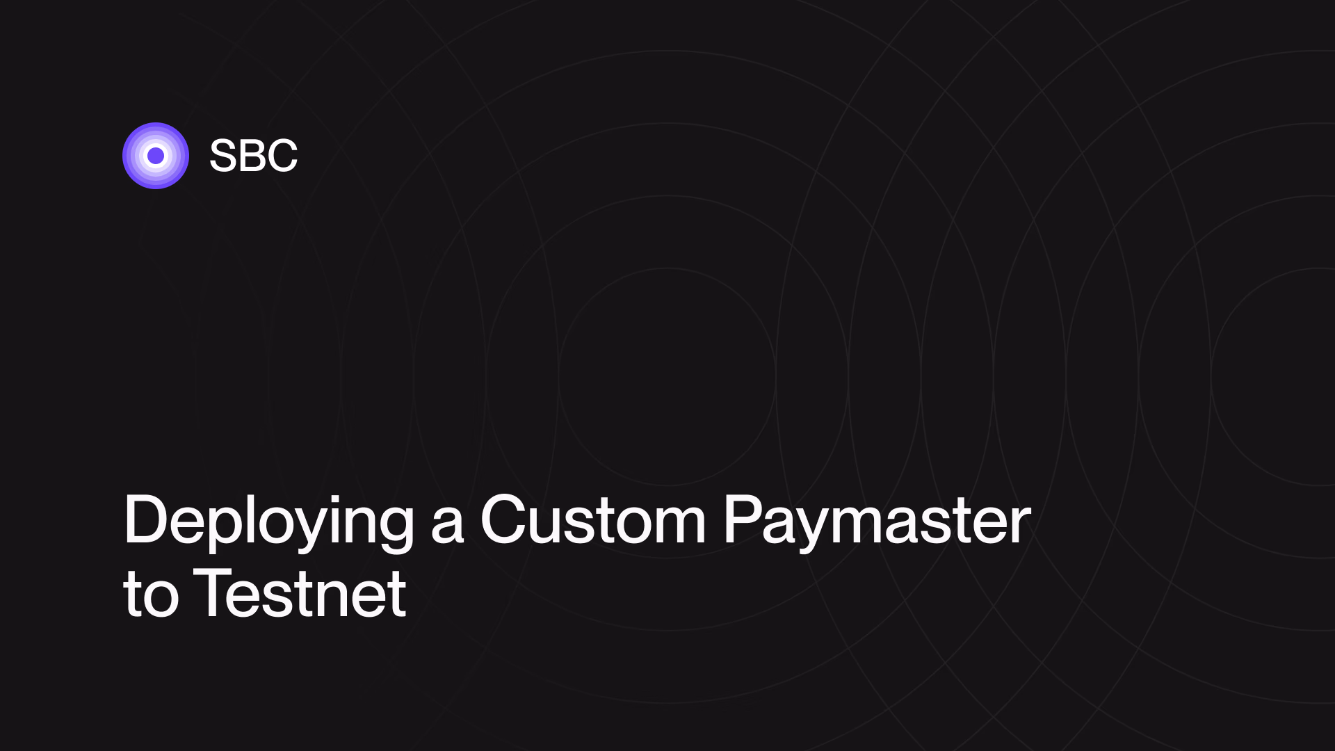 SBC Paymaster on Base Sepolia testnet