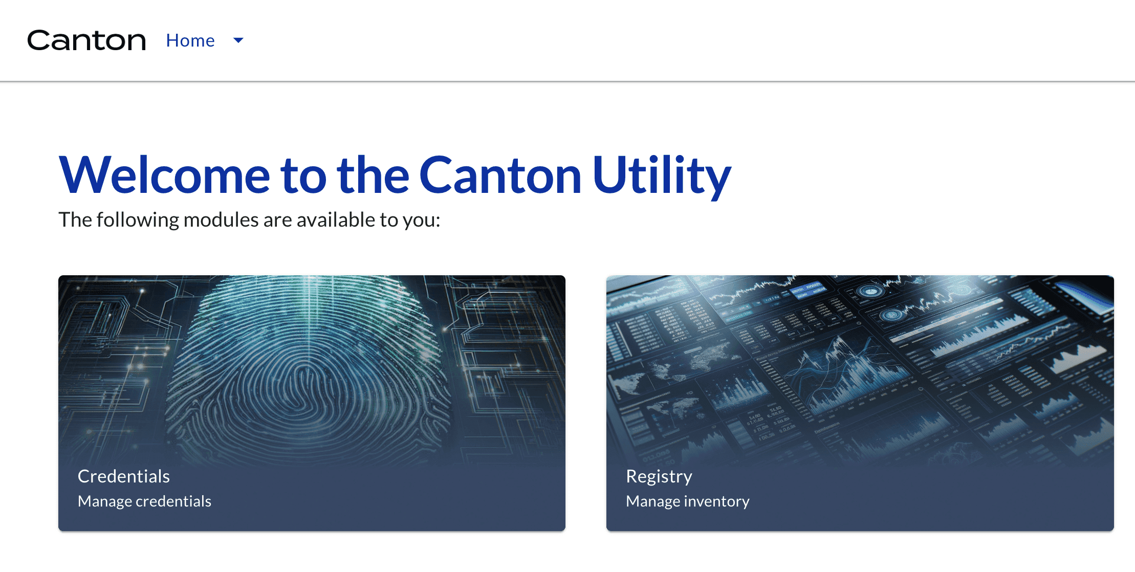 Canton Utility app overview for SBC holder service and transfers