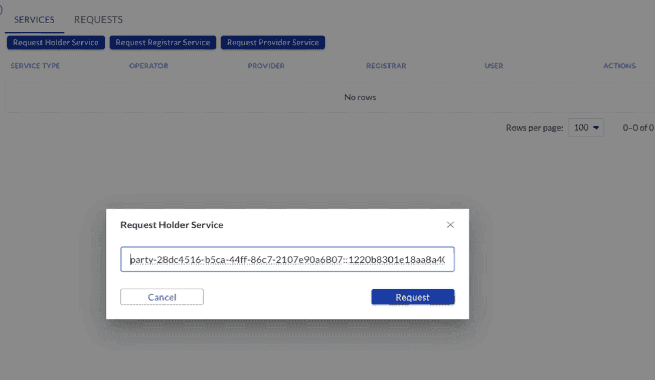 Request Holder Service in the Canton Utility app