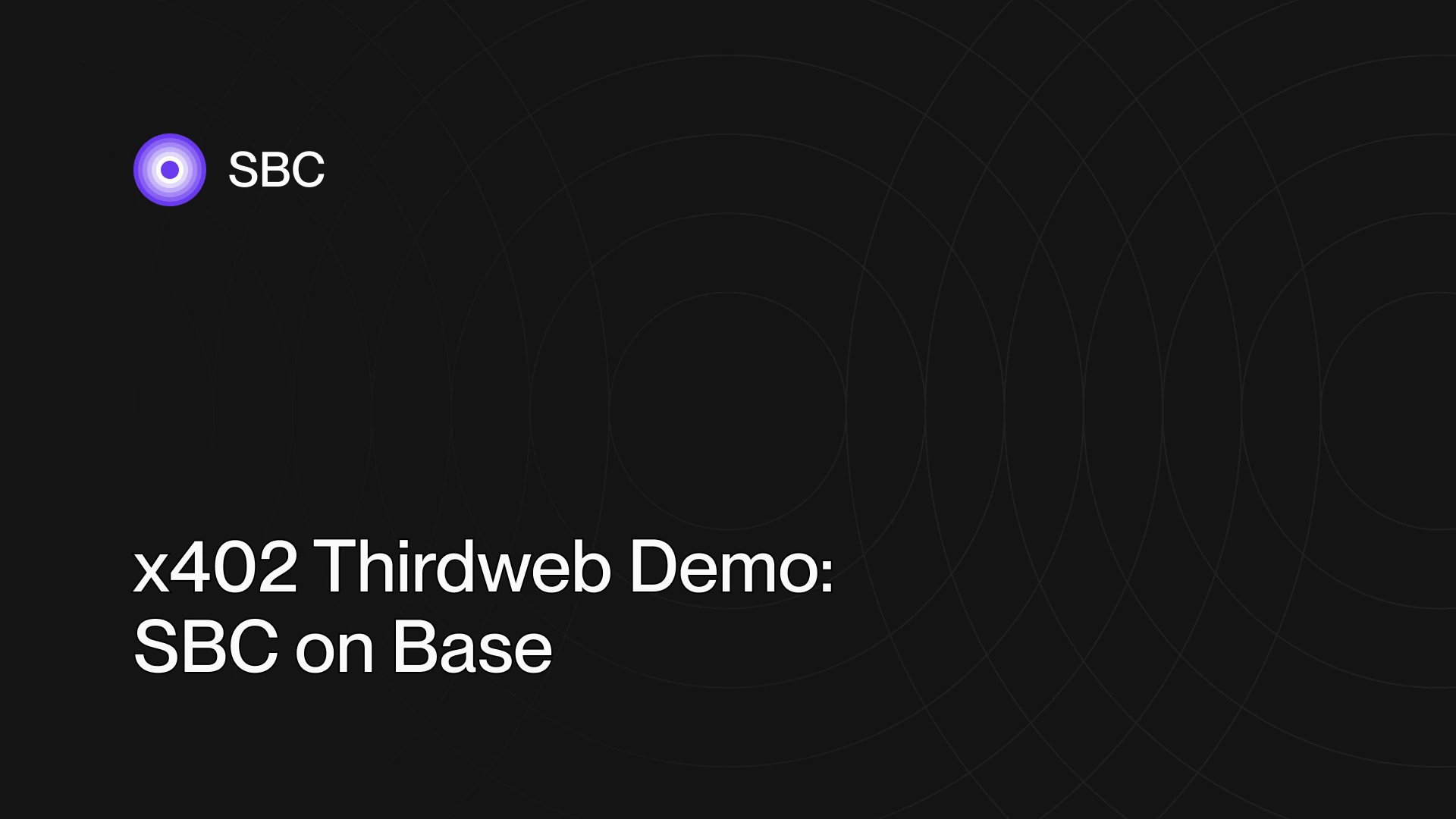 SBC, x402, and thirdweb logos